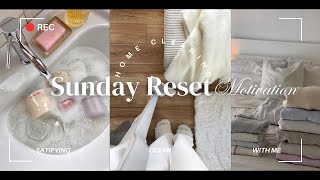 ENTIRE APARTMENT RESET | SATISFYING Clean with Me! | SUNDAY RESET // HOME CLEANING MOTIVATION