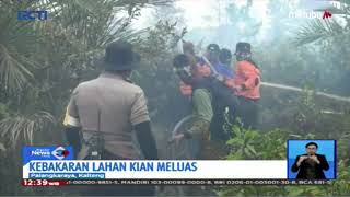 Kebakaran Lahan Dekati Permukiman di Palangkaraya, Petugas Kerahkan Helikopter Bom Air - SIS 03/08