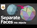 How to separate faces into new objects in Blender