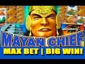 MAYAN CHIEF SLOT - Max Bet! - Big Wn! - Slot Machine Bonus