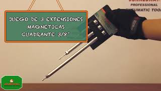 JONNESWAY JUEGO 3 EXTENSIONES MAGNETICAS CUADRANTE 3/8'