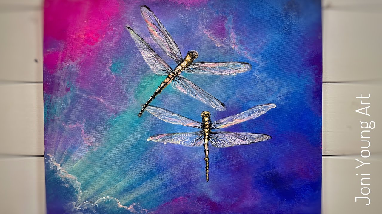 Dragonfly Acrylic Painting
