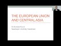 Dr Zhanibek Arynov lecture on EU-Central Asia relations