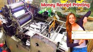 Money Receipt Printing By Hamada 600 CD. Hamada Printing Machine Working Tutorial.