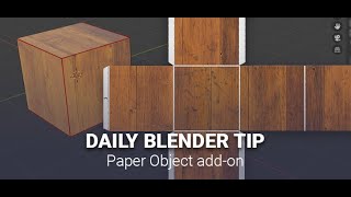 Daily Blender Secrets - Paper Model add-on