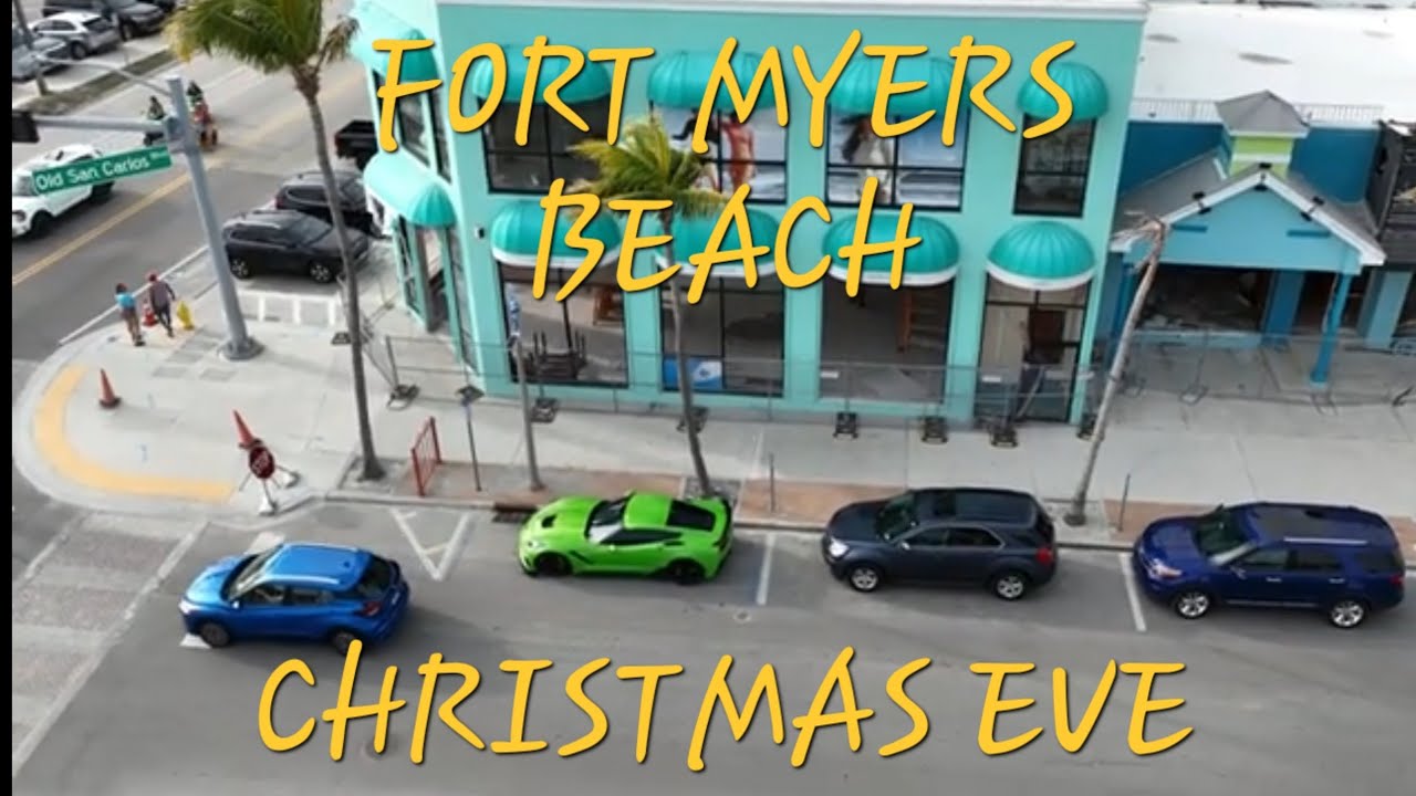 Fort Myers Beach Christmas Eve Aerial 4K 12/24 - YouTube