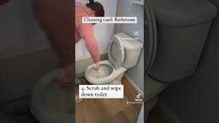Cleaning Card: Bathroom #cleaning #shorts #cleaningchannel #cleaningmotivation #cleanhome