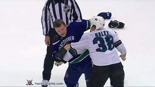 Micheal Haley vs Derek Dorsett Mar 3, 2016