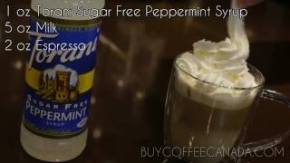 Torani Sugar Free Peppermint Syrup Latte from BuyCoffeeCanada