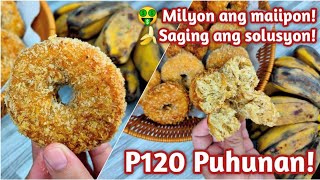 Cheesy Banana Donuts Recipe | P120 Puhunan Saging Saba at Harina Lang ang Kailangan! [ENG SUB]