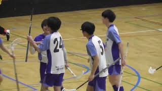 日本選手権 男子決勝　駿河台大学 vs 東京フロアボールクラブ 1ピリ 2022/03/21