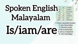 spoken English Malayalam|#use of is, am , are in sentences. English basics class.