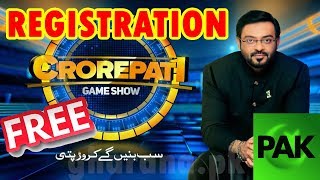 Crorepati Game Show Pak News with Aamir Liaquat Hussain Free Registration