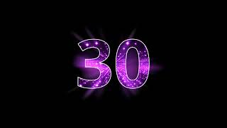 NEW YEAR 2022 PURPLE FIREWORKS - Countdown With Fireworks (30 Seconds)