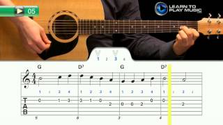 Ex005~R How to Play Guitar - Guitar Lessons for Beginners ~ Rhythm Part