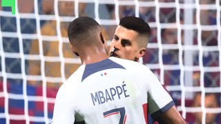 EAFC24 PS5 - Mbappe goes crazy at Cancelo for red card foul