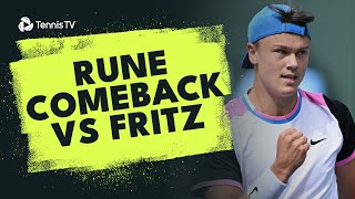 Holger Rune Comeback vs Taylor Fritz | Indian Wells 2024
