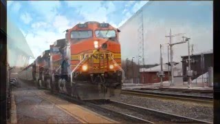Flagstaff Arizona GoPro Time Lapse Video and Canon Photography of Trains and Snow