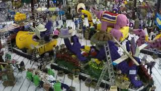 Timelapse opbouw Praalwagen Jonge Valk Bloemencorso 2018