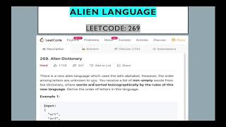 Alien Language Leetcode 269