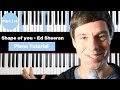 How to play SHAPE OF YOU by ED SHEERAN on PIANO TUTORIAL (easy & advanced) Part 1-4