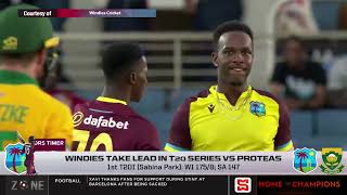 Windies take lead in T20 series vs Proteas | SportsMax Zone