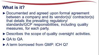Implementing Quality Agreements