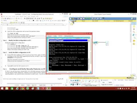 2.2.4.11 Lab - Configuring Switch Security Features - YouTube