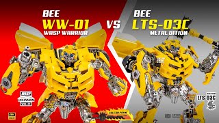 Cuál es el mejor Bumblebee? Wasp Warrior WW-01 vs LTS-03C, Transformers Master Piece Movie MPM