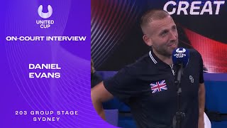 Daniel Evans On-Court Interview | United Cup 2023 Group D