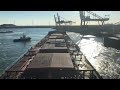 bulk carrier ship time lapse rotterdam