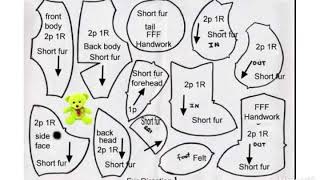Happy New year Friends 💐 Teddy bear cutting pattern🎉