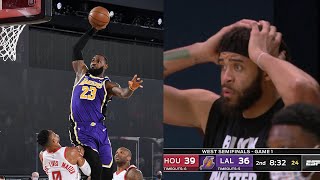 LeBron James Murders Russell Westbrook With DYNAMITE Dunk! Game 1 | Lakers vs Ro