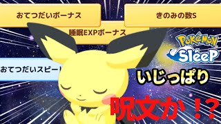 いじっぱりおてボきのみS睡眠EXPおてスピピチューなんて出るわけ…【ポケモンスリープ】