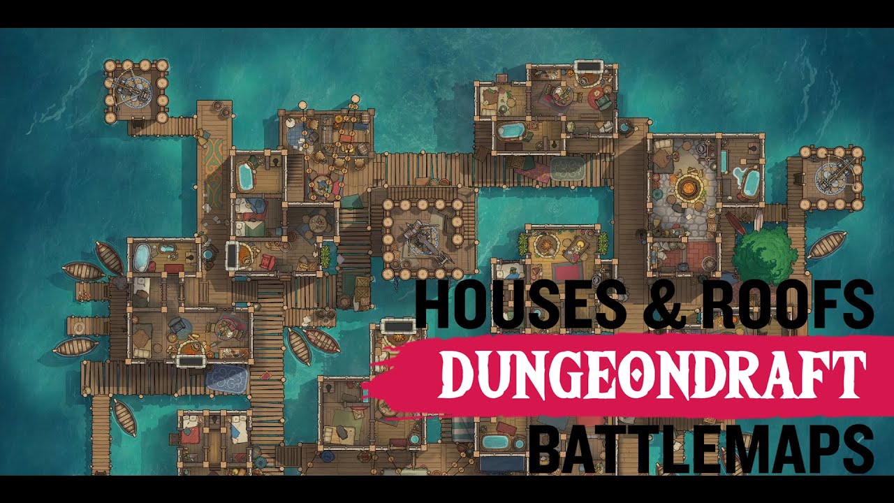 Building A Fantasy City In DungeonDraft - Part 1: Roofs And Homes - YouTube