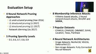 USENIX Security '22 - Membership Inference Attacks and Defenses in Neural Network Pruning