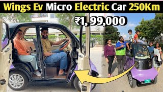 India की सबसे छोटी Ev कार 😱। Wings Ev micro Electric car। Smallest electric car in India