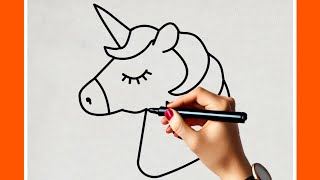 Come disegnare un Unicorno - Disegnare Unnicorno ❤️ (facile 😊)