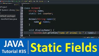 Java Tutorial #35 - static Fields in Java Class (Examples)