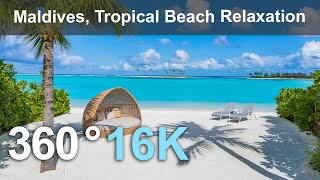Maldive Paradise. Tropical Beach Relaxation. 360  in 16K.