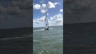 Upwind mark battle between Kuba Surowiec and Mischa Heemskerk - A-class Dutch Nationals.