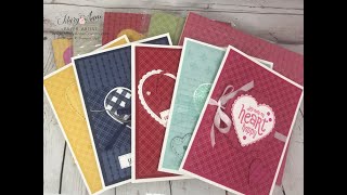 Cute Love Cards Using the Starter Kit Bonus Designer Series Paper