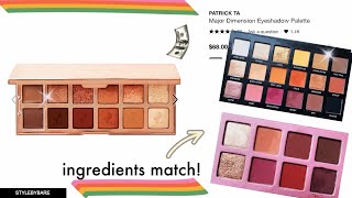 Dupe Alert 🚨 Patrick Ta Major Dimension Eyeshadow Palette Ingredients Match Lawless Beauty The One