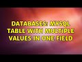 Databases: MySQL table with multiple values in one field