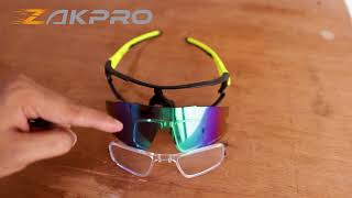 ZAKPRO ZEAL series professional cycling sunglasses – Lens changing instruction video