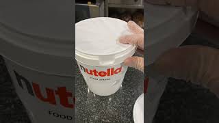 Amazing Nutella big Buckets chocolate unboxing #short #asmr #sound #like #video #trending #nutella