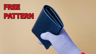 Making a handmade vertical bifold leather wallet | Handmade wallet for men | Pattern | LV Handmade