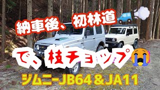 ★ジムニーJB64★林道走行ｗithみっちーJA11号★納車後、初林道走って枝チョップ食らう(・・;)