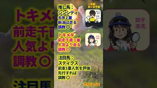 【投資競馬塾】アイビスサマーダッシュ（G3）あたると美馬の推し馬・注目馬は？★推し馬 シンシティ、トキメキ★注目馬 スティクス★新潟11R★令和5年7月30日（日） #Shorts