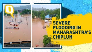 Watch | Buses Submerged Till Roofs Following Massive Floods in Maharashtra's Chiplun | The Quint